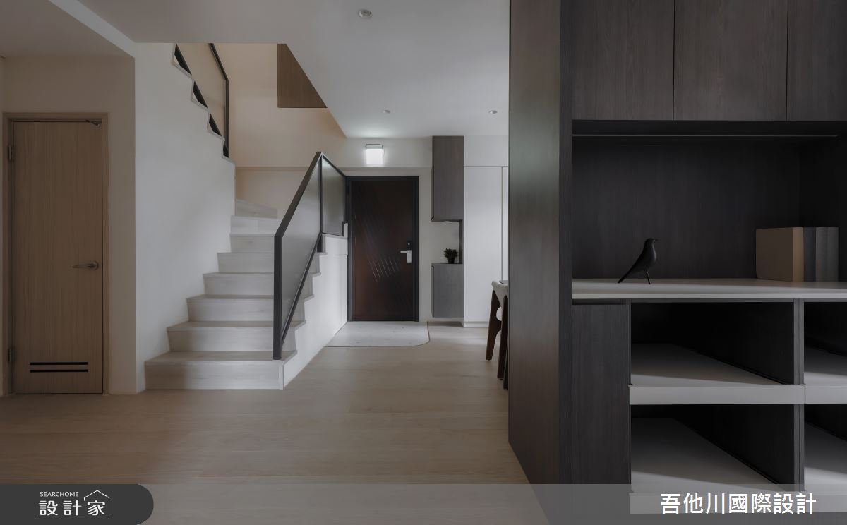 30坪新成屋(5年以下)＿現代風樓梯案例圖片＿吾他川室內設計＿吾他川_暮色半宅_苗栗竹南之1