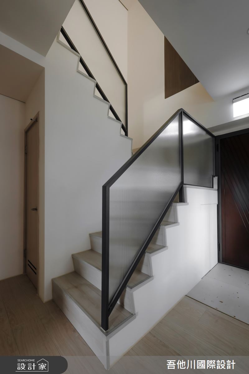 30坪新成屋(5年以下)＿現代風樓梯案例圖片＿吾他川室內設計＿吾他川_暮色半宅_苗栗竹南之8