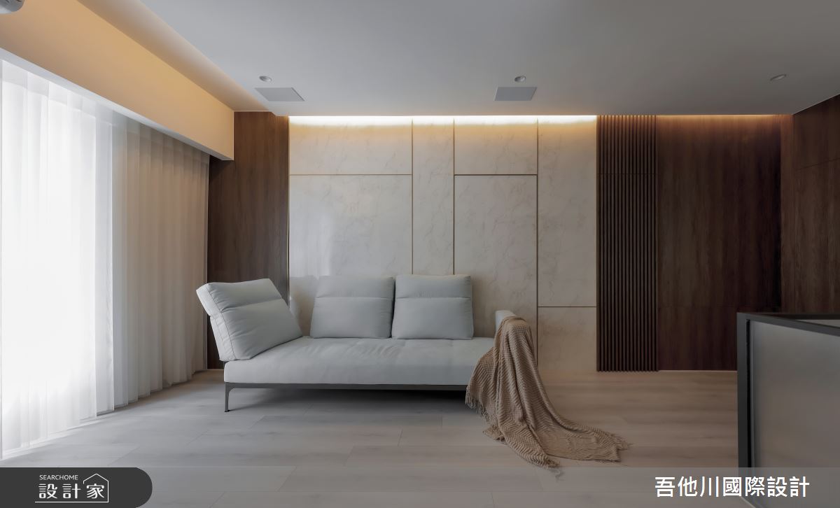 30坪新成屋(5年以下)＿現代風客廳案例圖片＿吾他川室內設計＿吾他川_暮色半宅_苗栗竹南之15