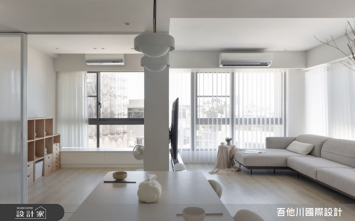 20坪新成屋(5年以下)＿混搭風客廳餐廳多功能室案例圖片＿吾他川室內設計＿吾他川_白森一居_新竹之11