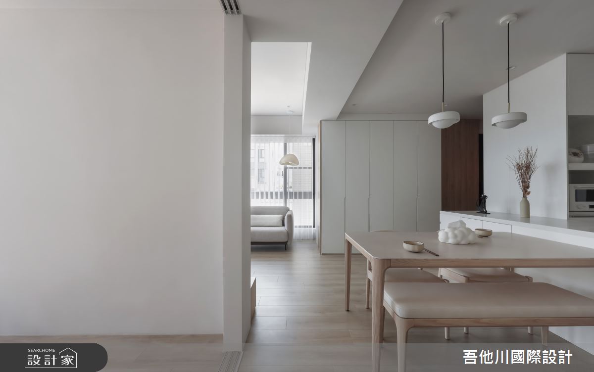 20坪新成屋(5年以下)＿混搭風餐廳中島案例圖片＿吾他川室內設計＿吾他川_白森一居_新竹之16