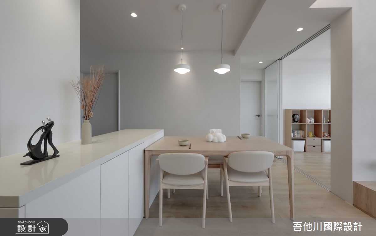 20坪新成屋(5年以下)＿混搭風餐廳中島案例圖片＿吾他川室內設計＿吾他川_白森一居_新竹之5
