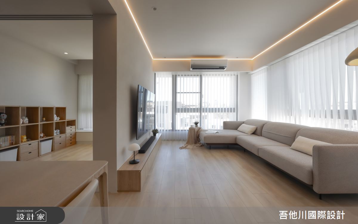 20坪新成屋(5年以下)＿混搭風客廳餐廳多功能室案例圖片＿吾他川室內設計＿吾他川_白森一居_新竹之15