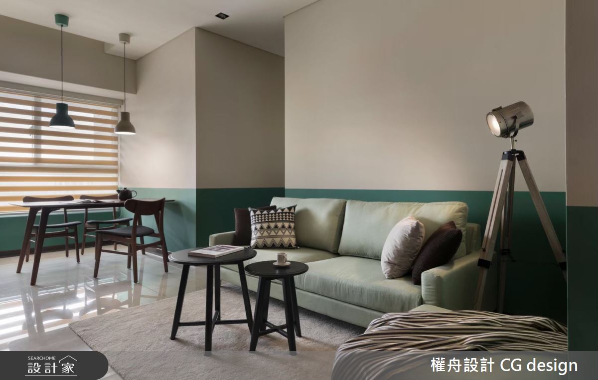 17坪新成屋(5年以下)＿混搭風客廳餐廳案例圖片＿權舟室內設計有限公司＿權舟_綠境-板橋.混搭宅之5