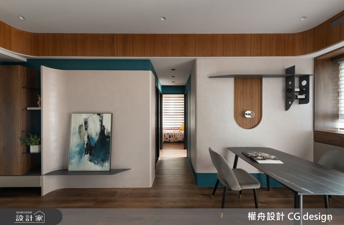 15坪新成屋(5年以下)＿混搭風客廳餐廳案例圖片＿權舟室內設計有限公司＿權舟_藍調-五股.混搭宅之6