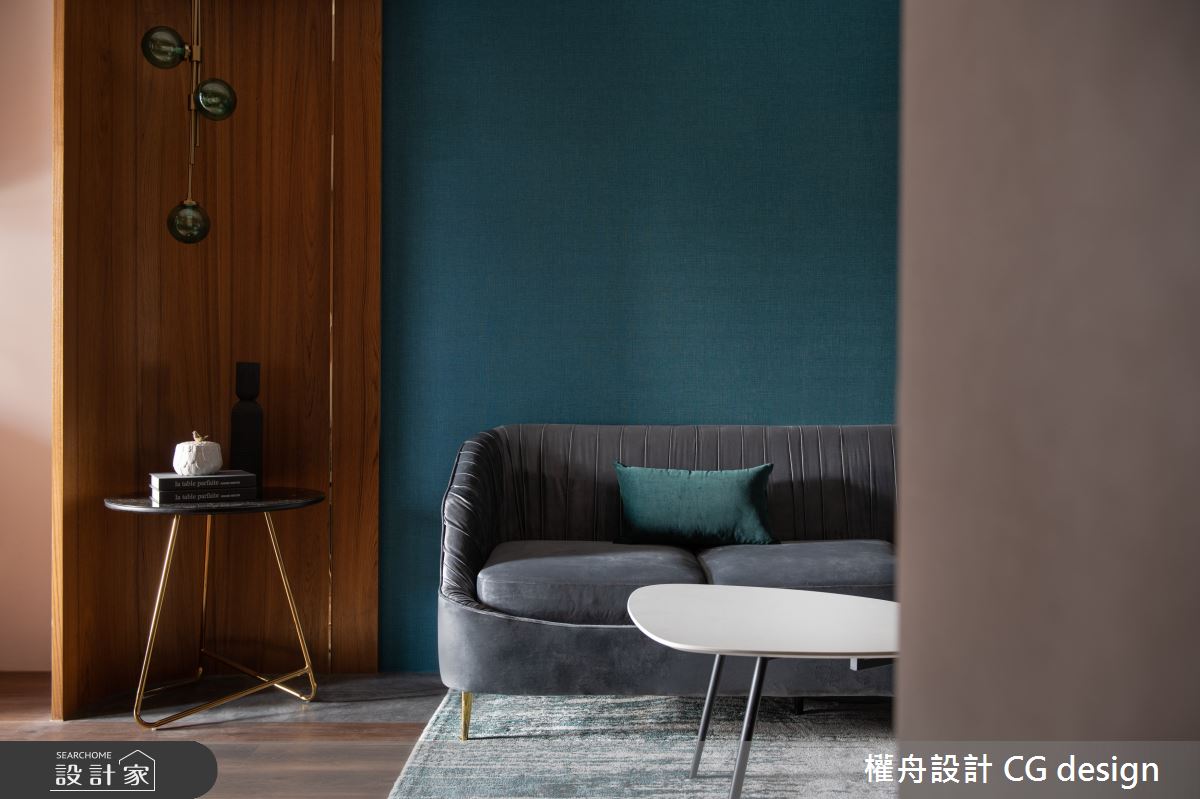 15坪新成屋(5年以下)＿混搭風客廳案例圖片＿權舟室內設計有限公司＿權舟_藍調-五股.混搭宅之4