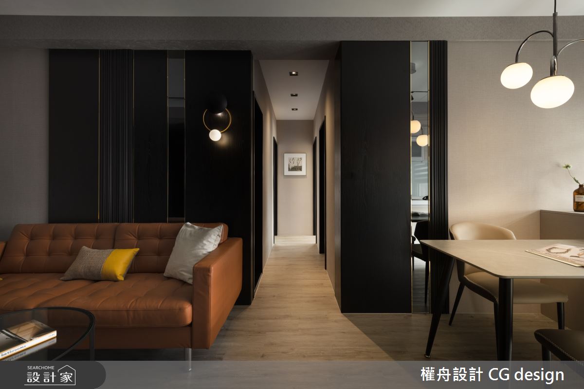 16坪新成屋(5年以下)＿混搭風客廳餐廳走廊案例圖片＿權舟室內設計有限公司＿權舟_石墨-五股.混搭宅之3