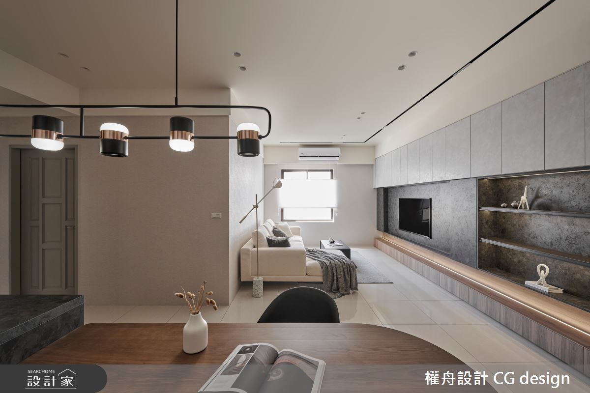 25坪新成屋(5年以下)＿混搭風客廳餐廳案例圖片＿權舟室內設計有限公司＿權舟_圓原-楊梅.混搭宅之4