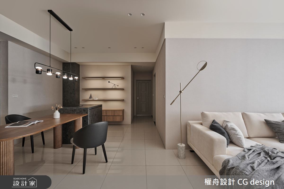 25坪新成屋(5年以下)＿混搭風客廳餐廳走廊案例圖片＿權舟室內設計有限公司＿權舟_圓原-楊梅.混搭宅之10