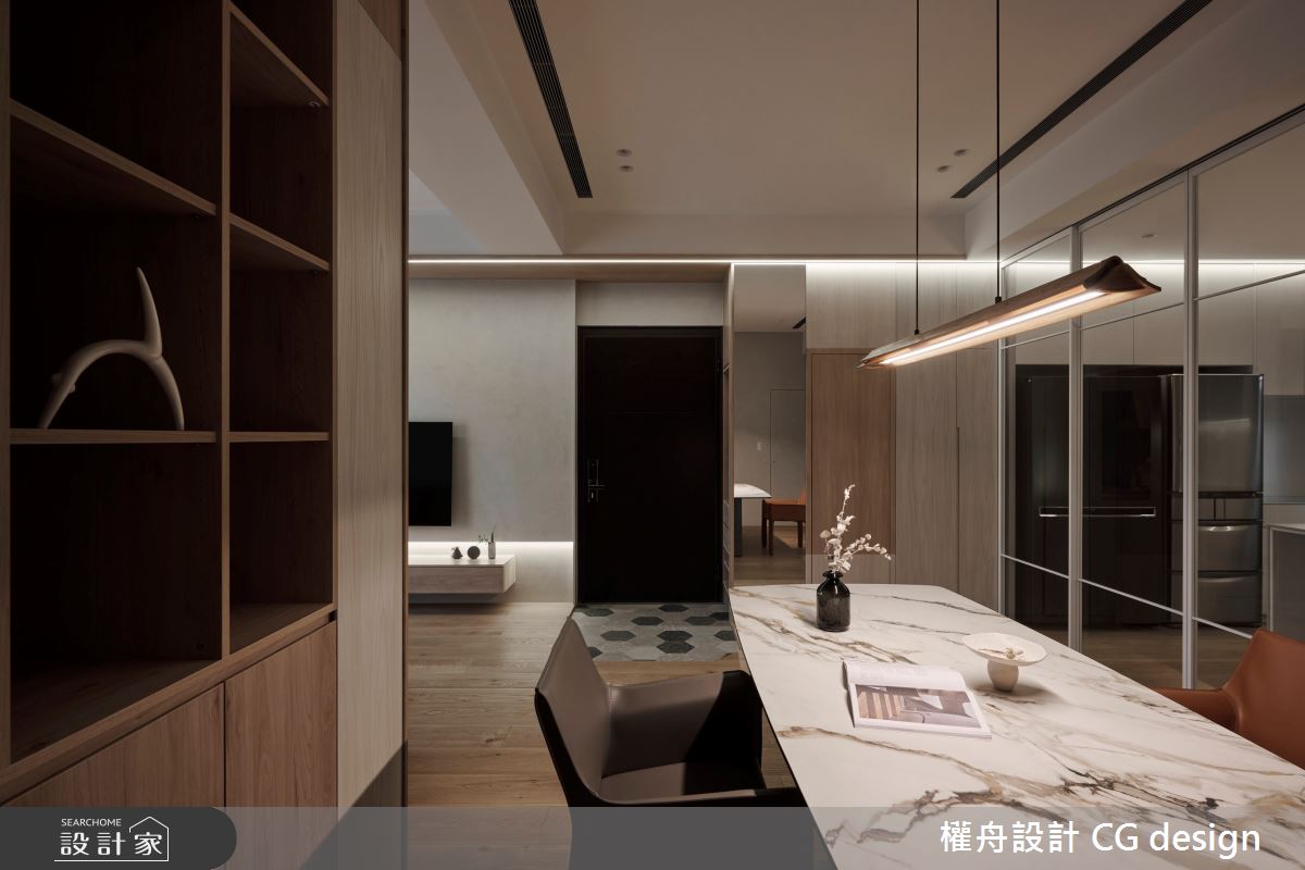26坪新成屋(5年以下)＿混搭風玄關餐廳案例圖片＿權舟室內設計有限公司＿權舟_隱域-桃園.混搭宅之7