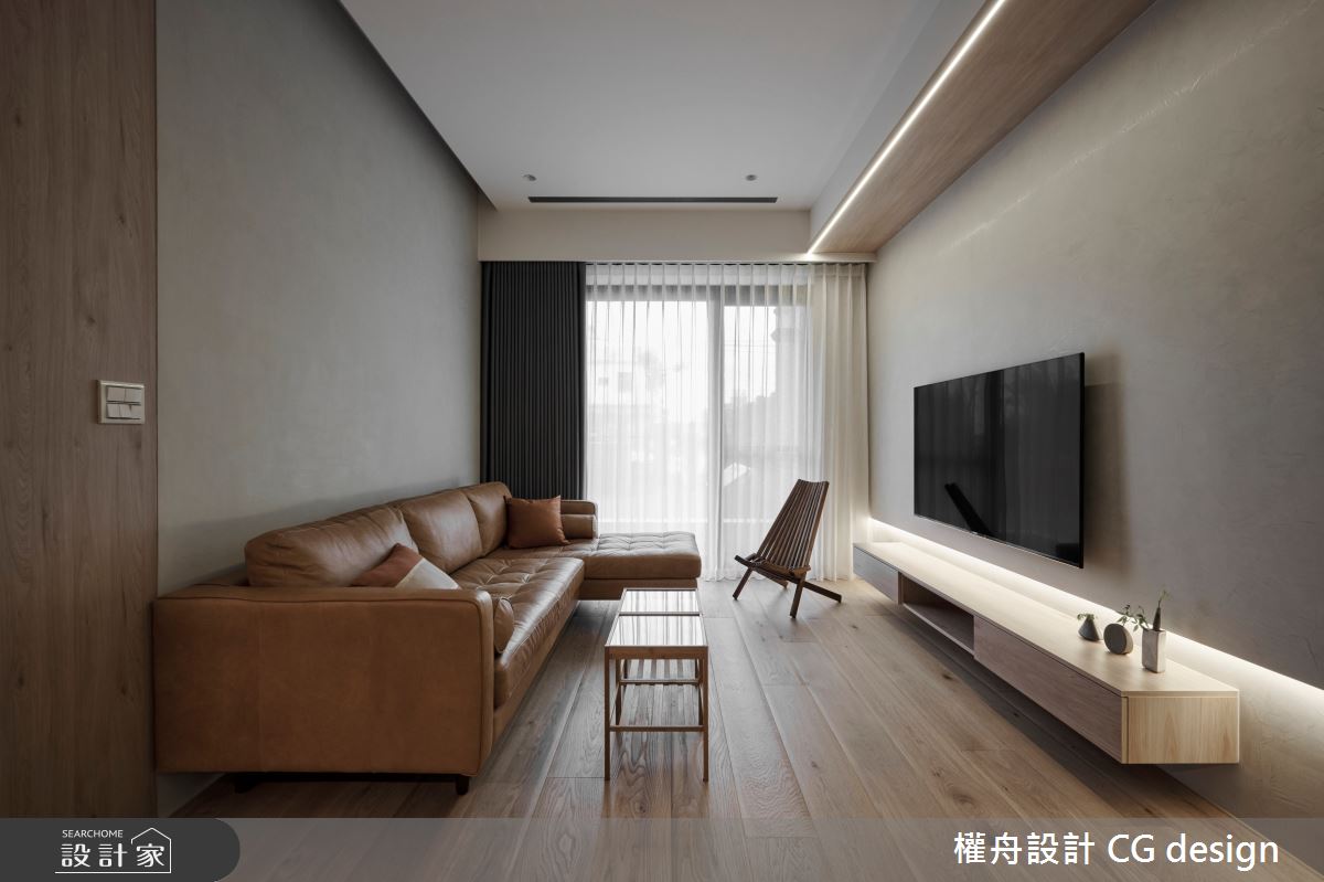 26坪新成屋(5年以下)＿混搭風客廳案例圖片＿權舟室內設計有限公司＿權舟_隱域-桃園.混搭宅之5