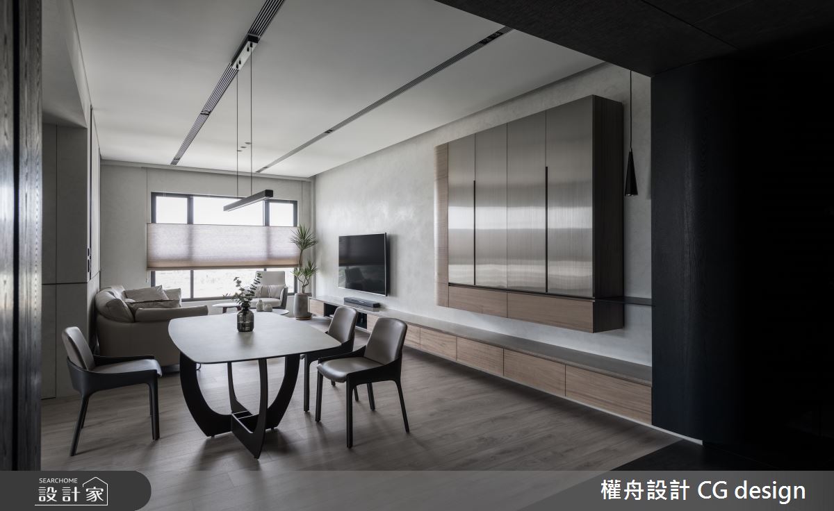 18坪新成屋(5年以下)＿混搭風客廳餐廳案例圖片＿權舟室內設計有限公司＿權舟_Endless Phantom-新北.混搭宅之5