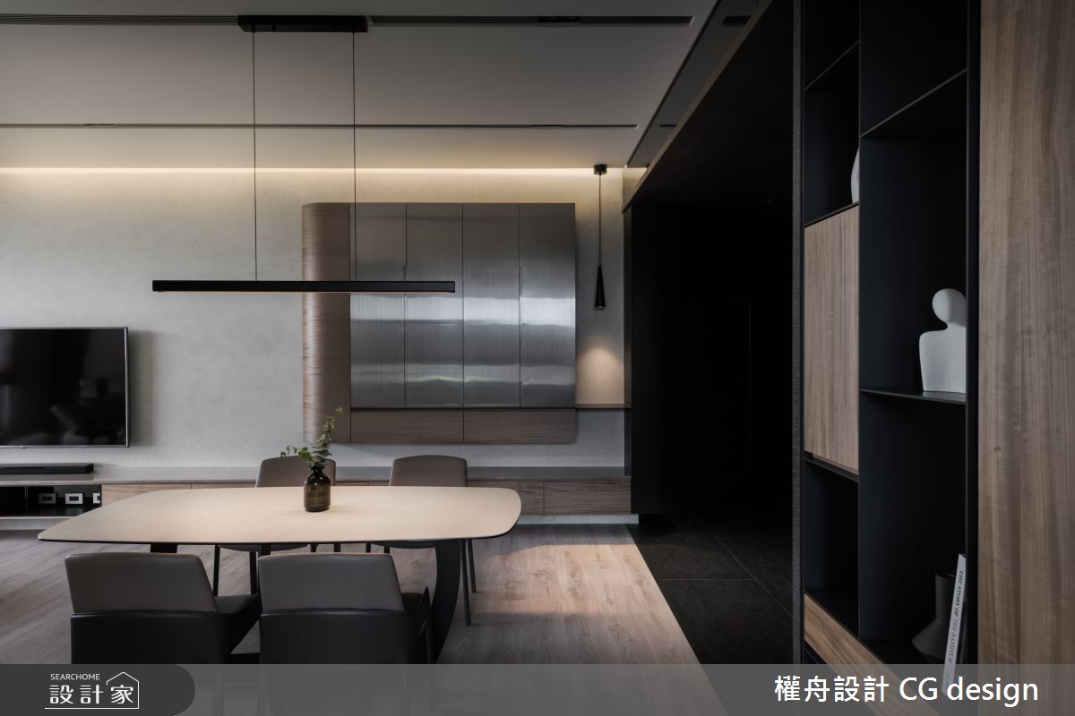 18坪新成屋(5年以下)＿混搭風客廳餐廳案例圖片＿權舟室內設計有限公司＿權舟_Endless Phantom-新北.混搭宅之6