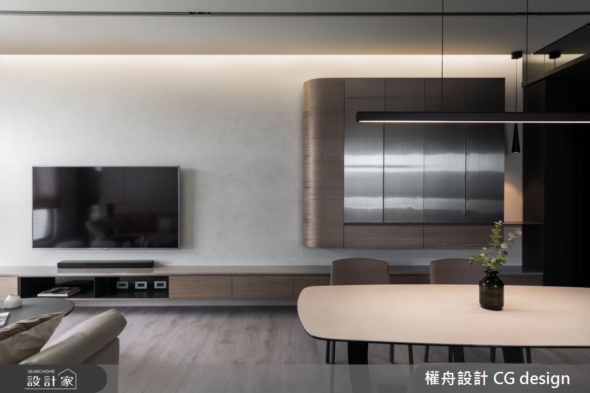 18坪新成屋(5年以下)＿混搭風客廳餐廳案例圖片＿權舟室內設計有限公司＿權舟_Endless Phantom-新北.混搭宅之7