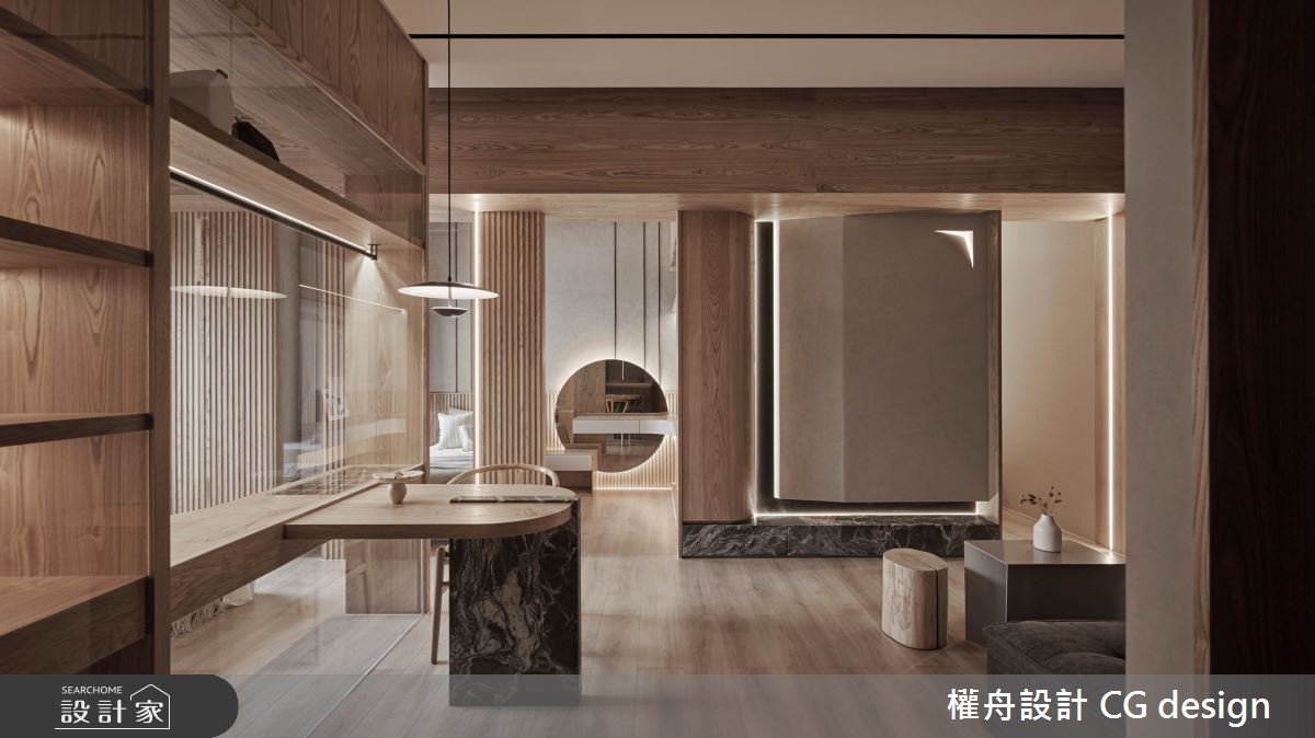 12坪新成屋(5年以下)＿混搭風客廳餐廳案例圖片＿權舟室內設計有限公司＿權舟_凝光-新北.混搭風之1