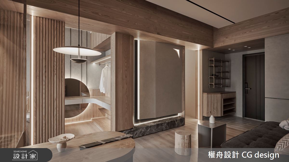 12坪新成屋(5年以下)＿混搭風玄關客廳餐廳案例圖片＿權舟室內設計有限公司＿權舟_凝光-新北.混搭風之3