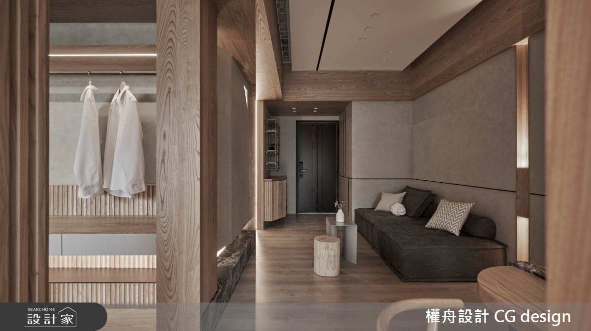 12坪新成屋(5年以下)＿混搭風玄關客廳案例圖片＿權舟室內設計有限公司＿權舟_凝光-新北.混搭風之8