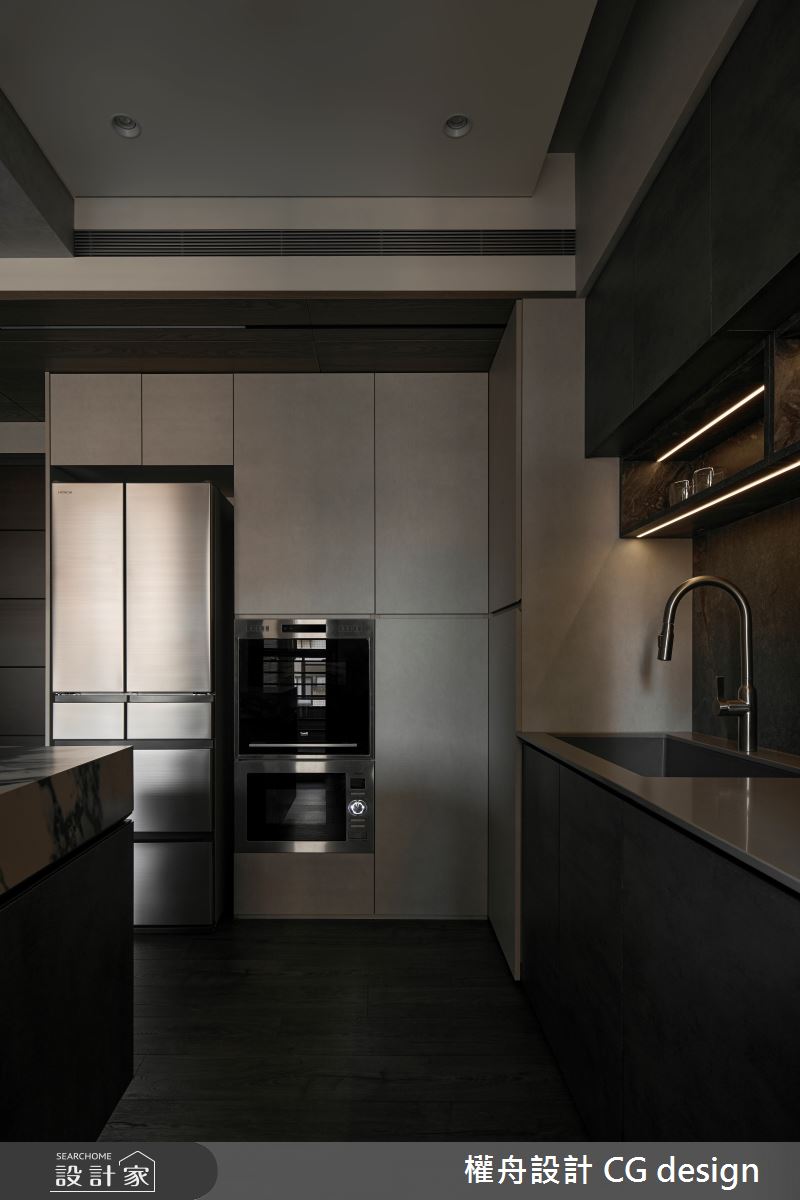 17坪新成屋(5年以下)＿混搭風廚房中島案例圖片＿權舟室內設計有限公司＿權舟_幽幽靜谷-桃園.混搭宅之5