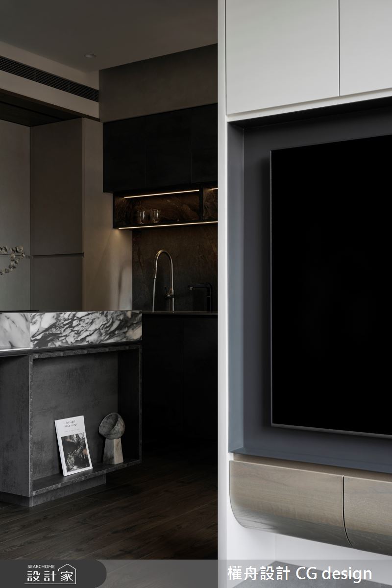17坪新成屋(5年以下)＿混搭風客廳中島案例圖片＿權舟室內設計有限公司＿權舟_幽幽靜谷-桃園.混搭宅之14
