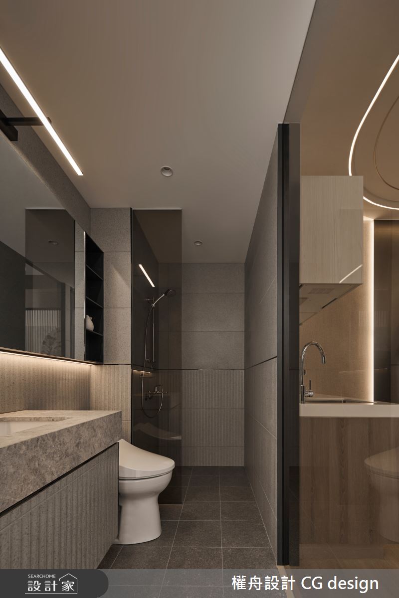 10坪預售屋＿混搭風浴室案例圖片＿權舟室內設計有限公司＿權舟_橙光漫舞-新北.混搭宅之7