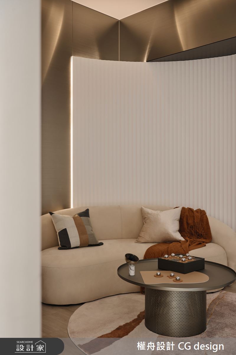 10坪預售屋＿混搭風客廳案例圖片＿權舟室內設計有限公司＿權舟_橙光漫舞-新北.混搭宅之4