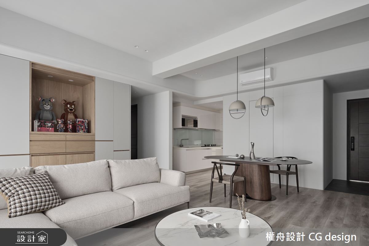 18坪新成屋(5年以下)＿混搭風玄關客廳餐廳案例圖片＿權舟室內設計有限公司＿權舟_頑-室所-新北.混搭宅之10