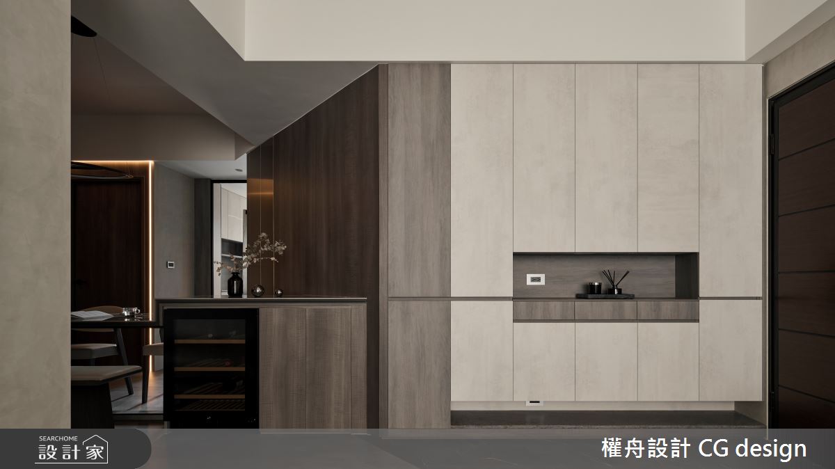 23坪中古屋(5~15年)＿混搭風玄關案例圖片＿權舟室內設計有限公司＿權舟_寂光境域-新北.混搭宅之1