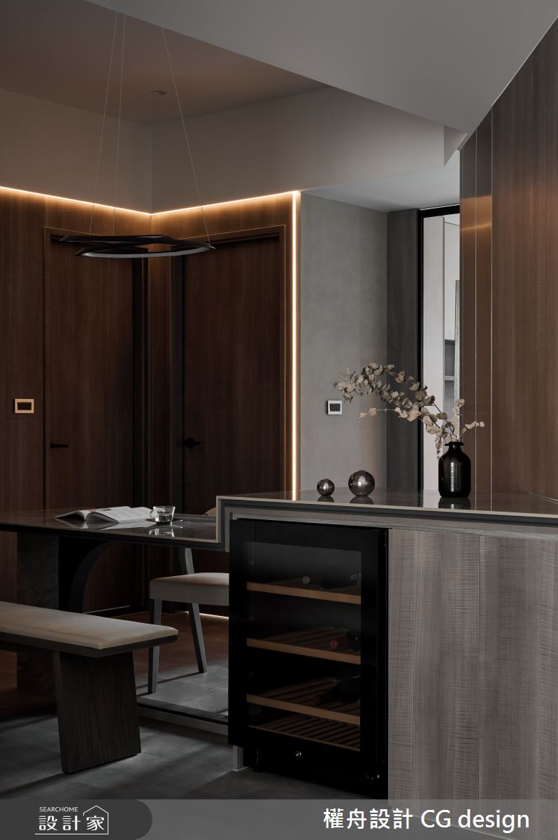 23坪中古屋(5~15年)＿混搭風餐廳中島案例圖片＿權舟室內設計有限公司＿權舟_寂光境域-新北.混搭宅之10