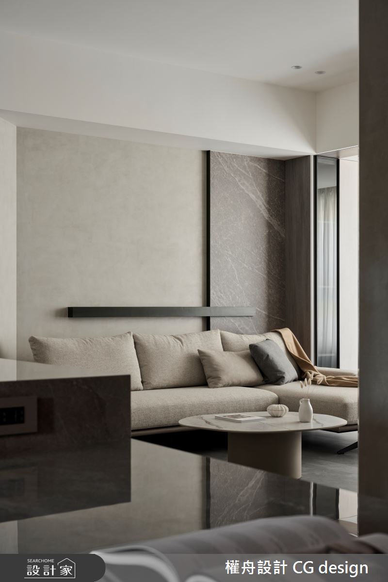 23坪中古屋(5~15年)＿混搭風客廳餐廳中島案例圖片＿權舟室內設計有限公司＿權舟_寂光境域-新北.混搭宅之16