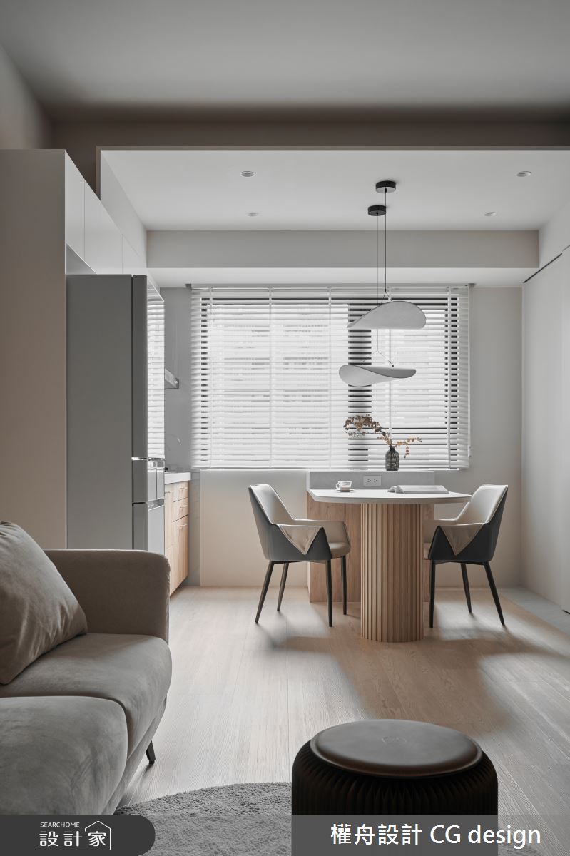 18坪預售屋＿混搭風客廳餐廳廚房中島案例圖片＿權舟室內設計有限公司＿權舟_煦煦晨語-新北.混搭宅之180