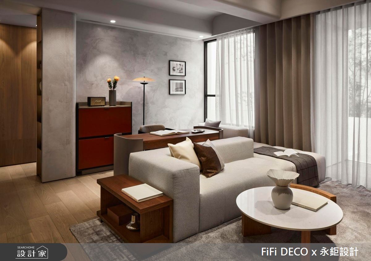 38坪預售屋＿現代風客廳書房案例圖片＿純粹美學傢飾有限公司＿FiFi DECO_07之5