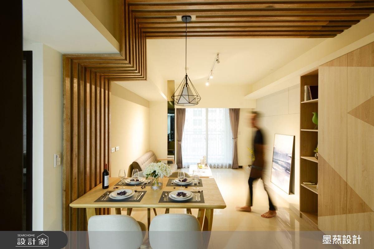 28坪新成屋(5年以下)＿木質風客廳餐廳案例圖片＿墨䔳設計/墨璞情境＿墨䔳_富宇實品屋之3