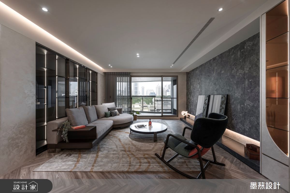 40坪新成屋(5年以下)＿現代風客廳案例圖片＿墨䔳設計/墨璞情境＿墨䔳_太子咸亨之3