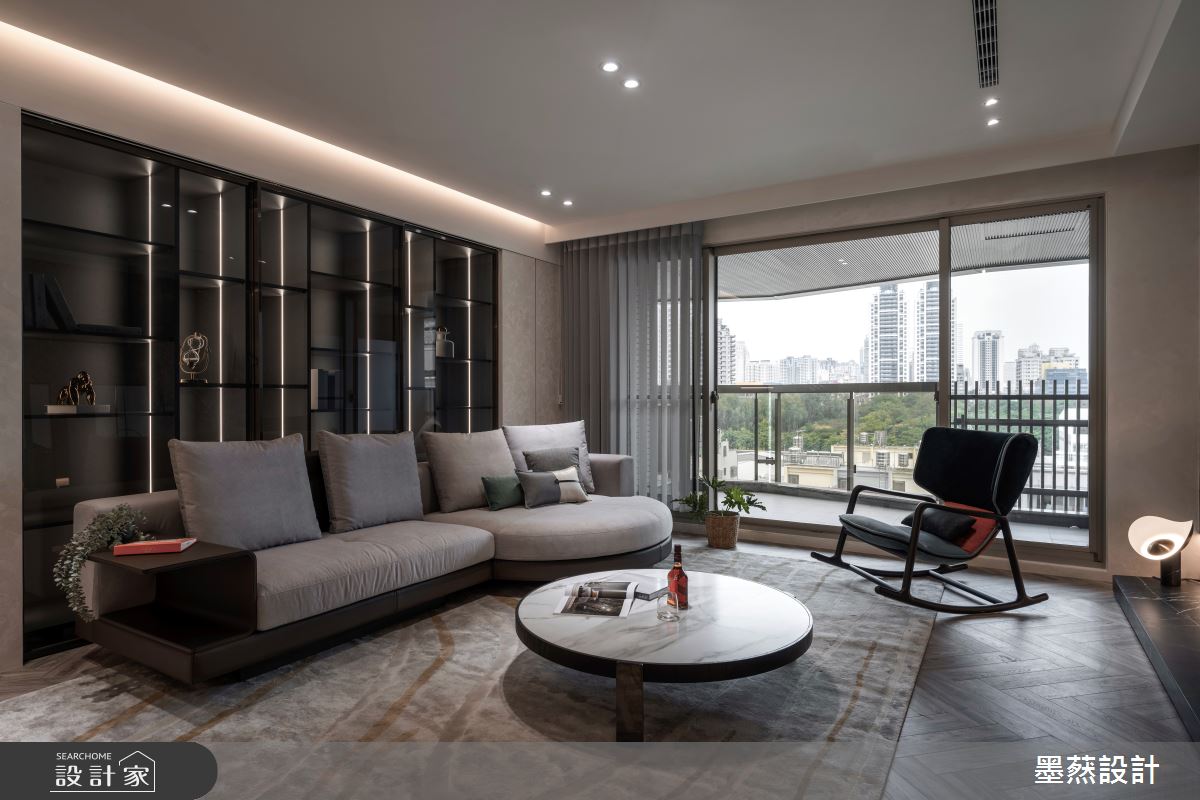40坪新成屋(5年以下)＿現代風客廳案例圖片＿墨䔳設計/墨璞情境＿墨䔳_太子咸亨之4