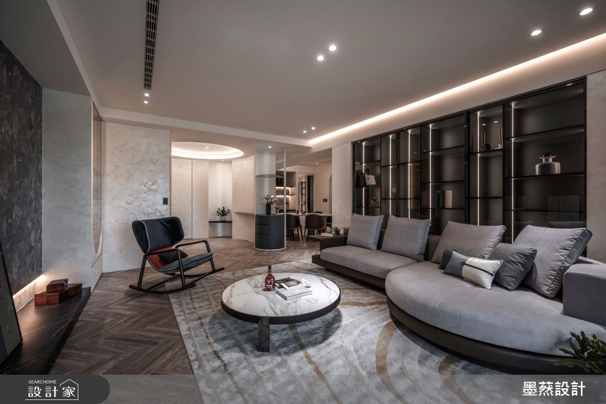 40坪新成屋(5年以下)＿現代風客廳案例圖片＿墨䔳設計/墨璞情境＿墨䔳_太子咸亨之5