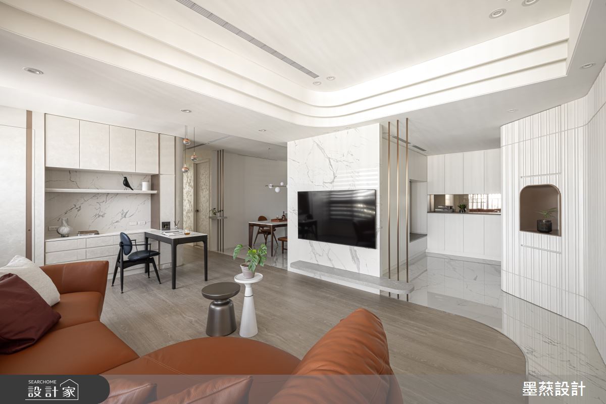 28坪新成屋(5年以下)＿現代風客廳案例圖片＿墨䔳設計/墨璞情境＿墨䔳_陸府觀森之11