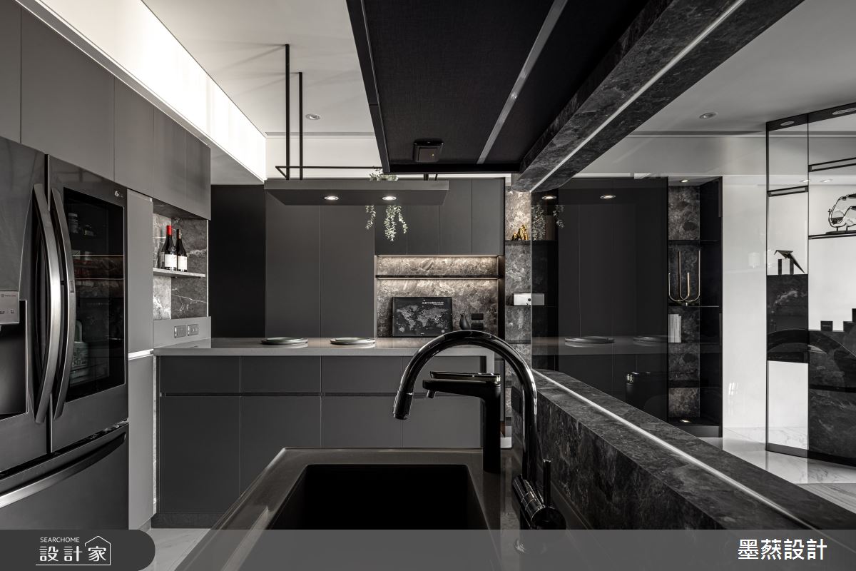 22坪新成屋(5年以下)＿現代風廚房中島案例圖片＿墨䔳設計/墨璞情境＿墨䔳_雙橡園S1之11