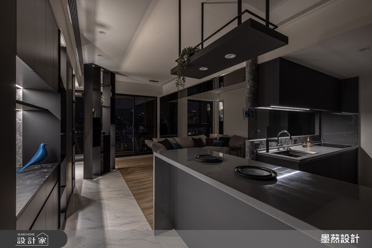22坪新成屋(5年以下)＿現代風廚房中島案例圖片＿墨䔳設計/墨璞情境＿墨䔳_雙橡園S1之10