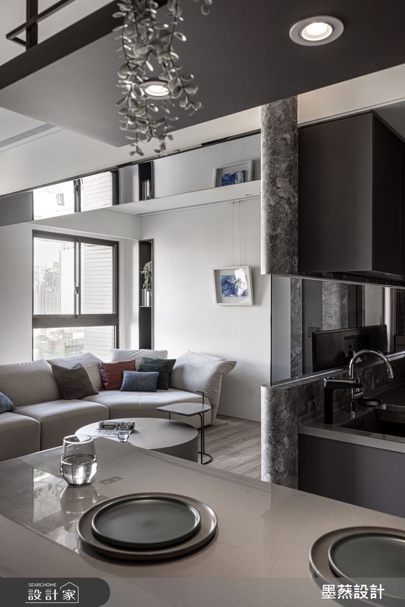 22坪新成屋(5年以下)＿現代風客廳中島案例圖片＿墨䔳設計/墨璞情境＿墨䔳_雙橡園S1之9