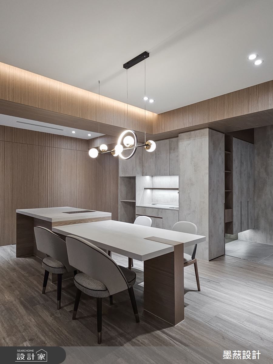 65坪毛胚屋＿現代風餐廳中島案例圖片＿墨䔳設計/墨璞情境＿墨䔳_木白光景之2