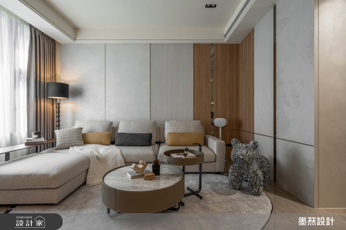 60坪新古屋(10年以下)＿混搭風客廳案例圖片＿墨䔳設計/墨璞情境＿墨䔳_青水硯之2