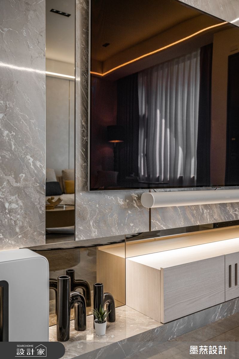 60坪新古屋(10年以下)＿混搭風客廳案例圖片＿墨䔳設計/墨璞情境＿墨䔳_青水硯之4