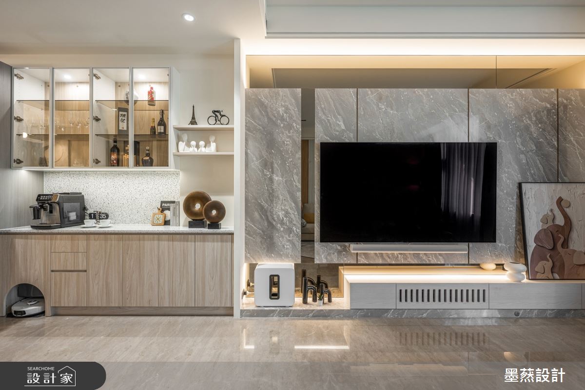 60坪新古屋(10年以下)＿混搭風客廳案例圖片＿墨䔳設計/墨璞情境＿墨䔳_青水硯之5