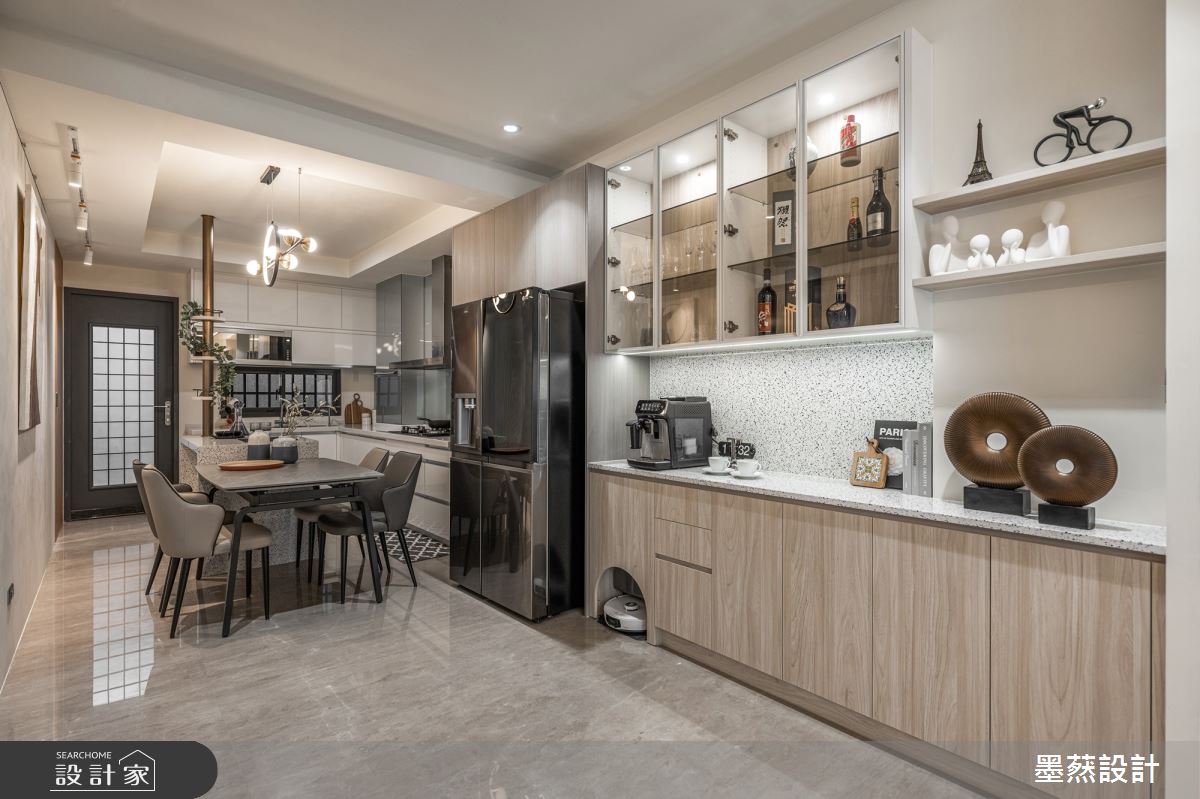 60坪新古屋(10年以下)＿混搭風餐廳廚房中島案例圖片＿墨䔳設計/墨璞情境＿墨䔳_青水硯之6