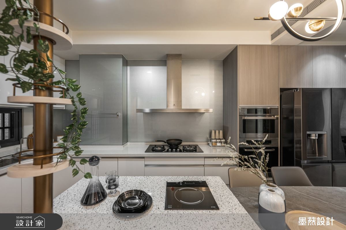 60坪新古屋(10年以下)＿混搭風餐廳廚房中島案例圖片＿墨䔳設計/墨璞情境＿墨䔳_青水硯之7