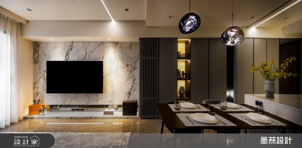 25坪新成屋(5年以下)＿輕奢現代風客廳餐廳案例圖片＿墨䔳設計/墨璞情境＿墨䔳_溫莎之4