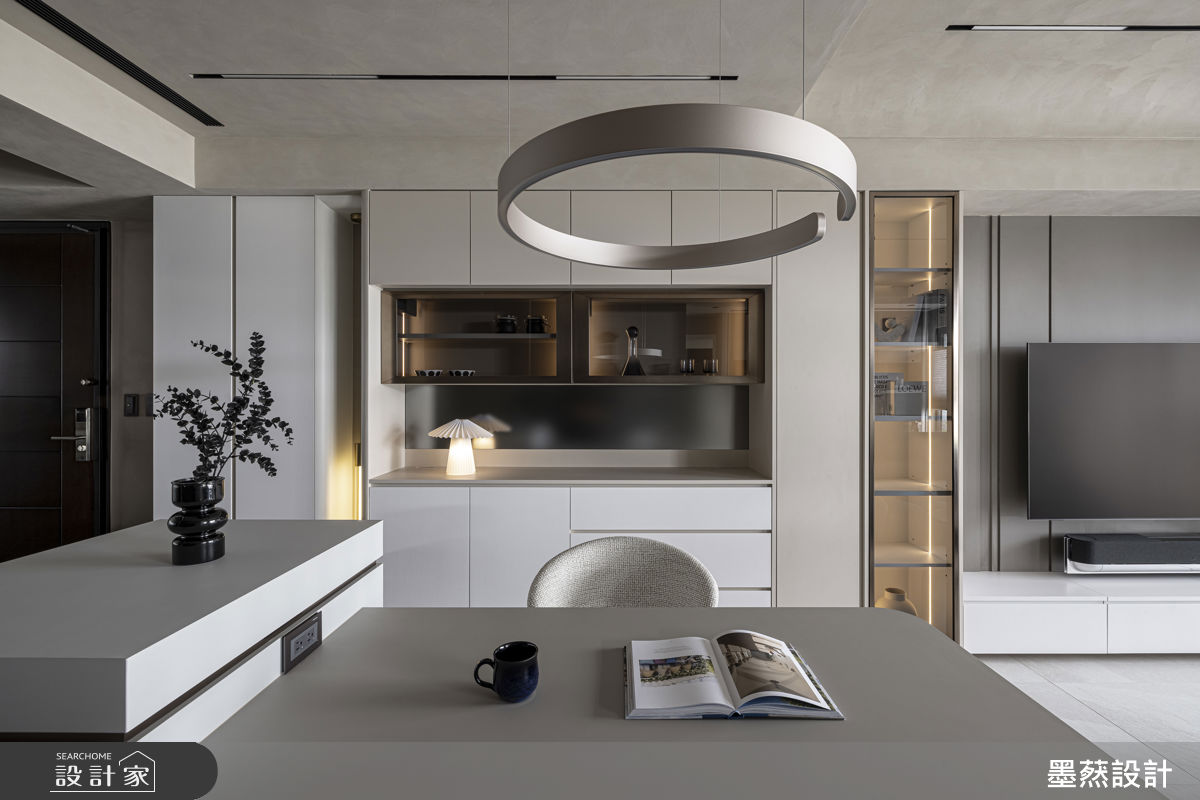 20坪新成屋(5年以下)＿現代風餐廳中島案例圖片＿墨䔳設計/墨璞情境＿墨䔳_灰紳_華相 楓PARK之2