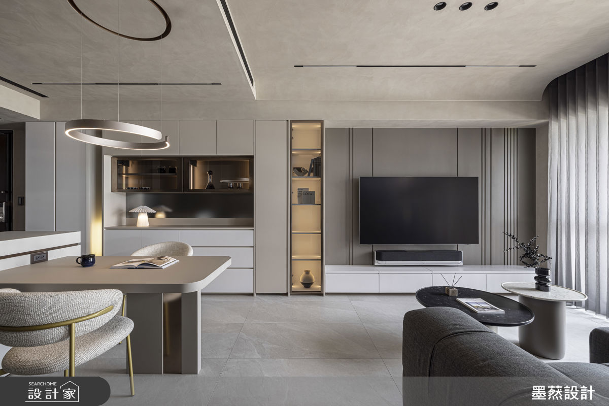 20坪新成屋(5年以下)＿現代風客廳餐廳案例圖片＿墨䔳設計/墨璞情境＿墨䔳_灰紳_華相 楓PARK之3
