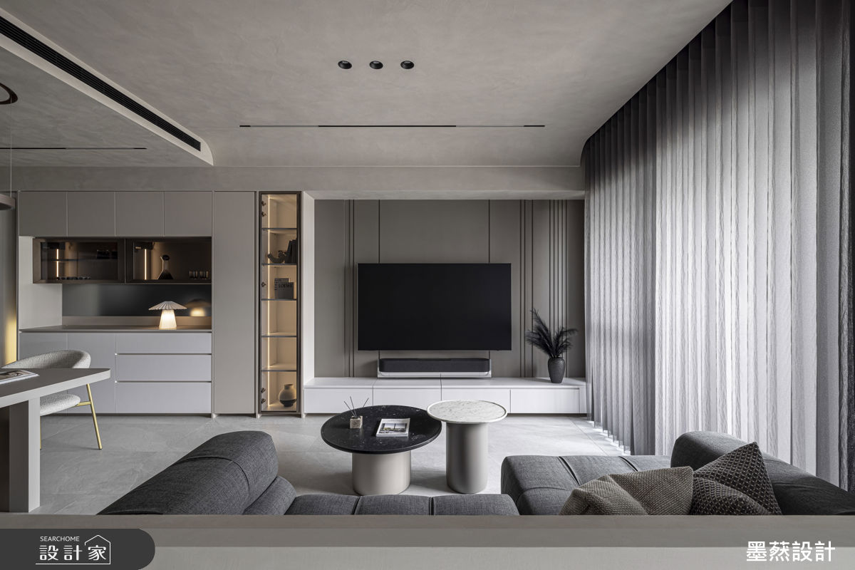 20坪新成屋(5年以下)＿現代風客廳案例圖片＿墨䔳設計/墨璞情境＿墨䔳_灰紳_華相 楓PARK之9