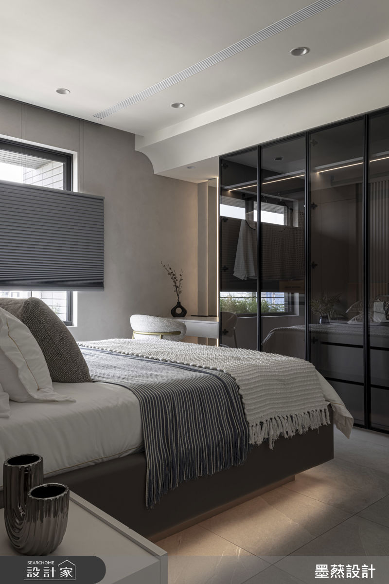 20坪新成屋(5年以下)＿現代風臥室案例圖片＿墨䔳設計/墨璞情境＿墨䔳_灰紳_華相 楓PARK之16
